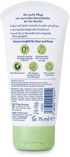 HiPP Babysanft Pflegecreme Ab dem 1. Lebenstag