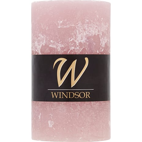 Windsor rustikt bloklys 7x12 cm - lyngfarvet
