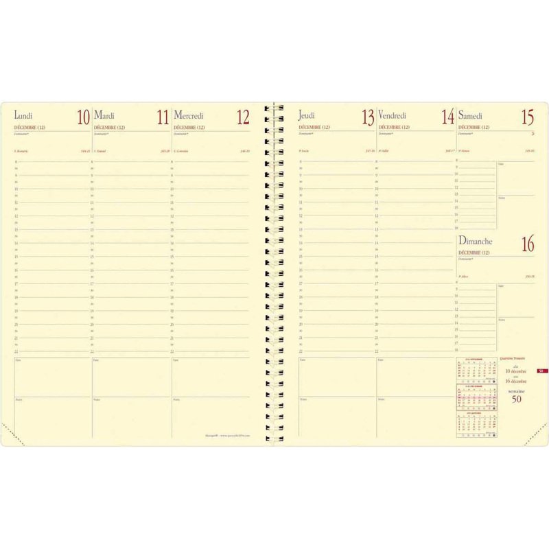 Agenda Quo Vadis Manager S Prestige semainier - 2027 - 21 x 27 cm
