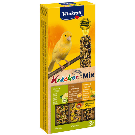 Friandise Kräcker à l'orange, kiwi et banane pour canaris x3 - 92 g