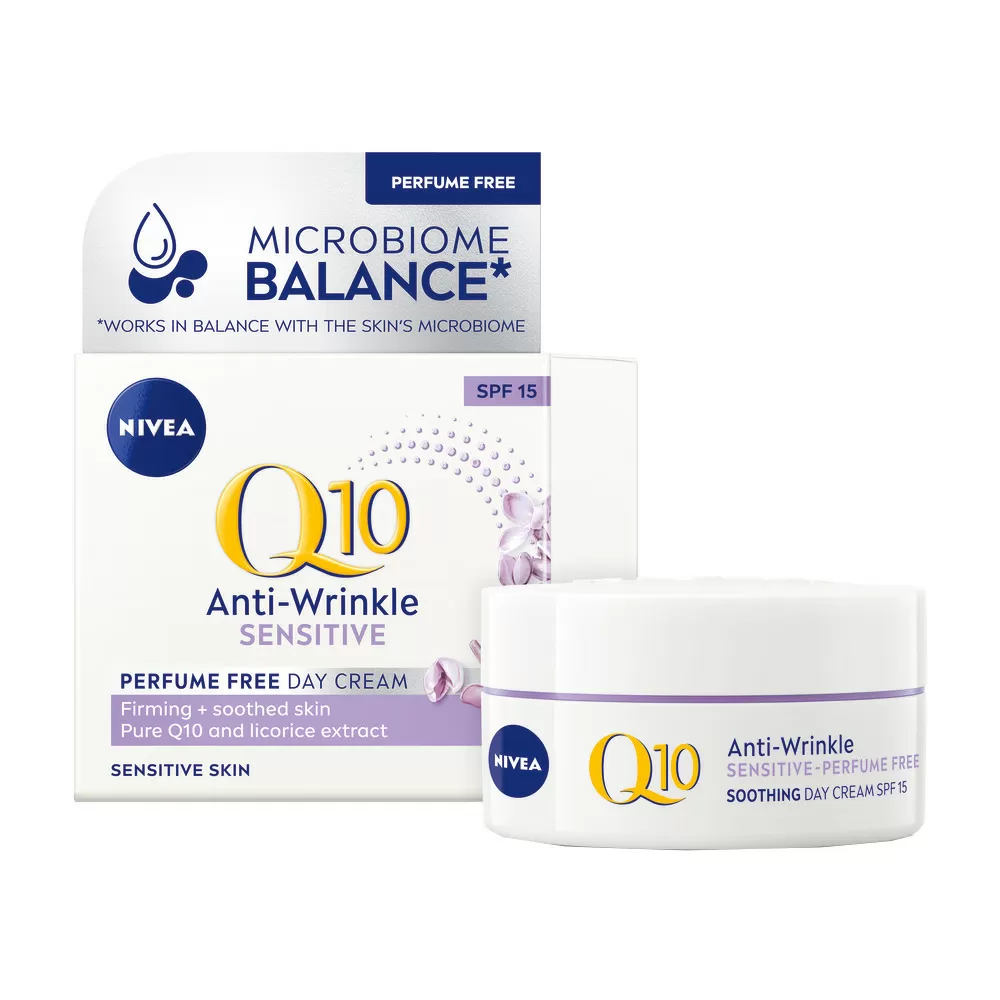 Nivea Q10 Sensitive Anti-Wrinkle Day Cream SPF15 - 50 ml.