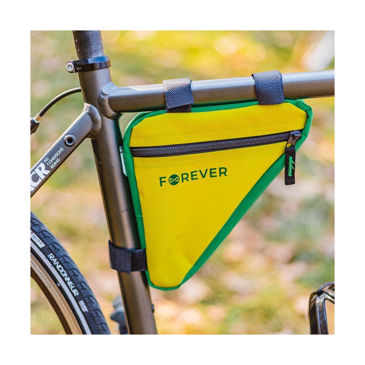 Forever Outdoor  Sykkelveske til sykkelstativ, Yellow/Green