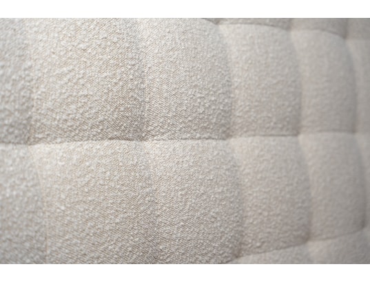 SOMMEIL DE PLOMB - Lit coffre 160x200cm capitonnée bouclette beige
