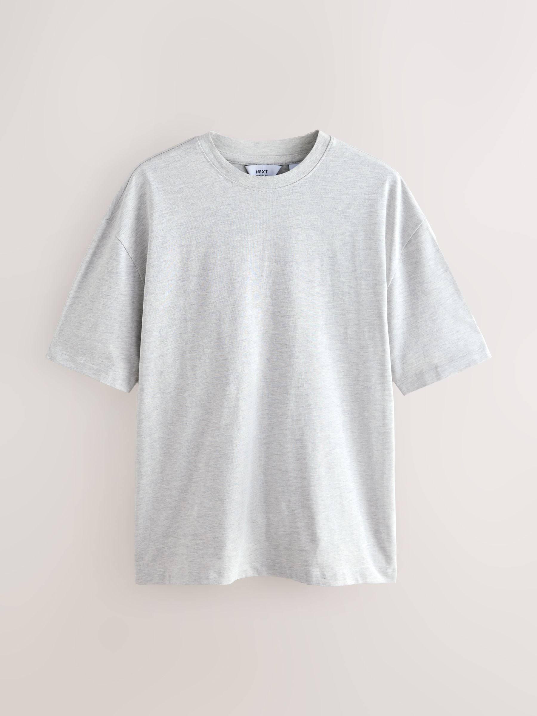 Grijs/lichtblauw/marineblauw melange - Relaxed fit - Verpakking van 3 T-shirts van zware stof