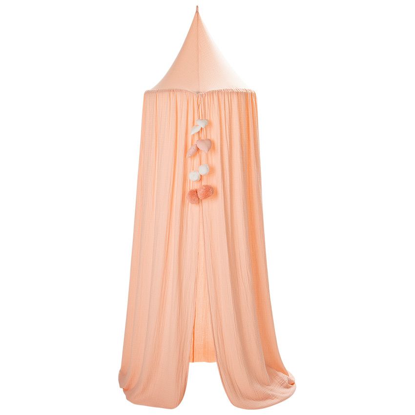 Ciel de lit en gaze de coton - Rose - Rose