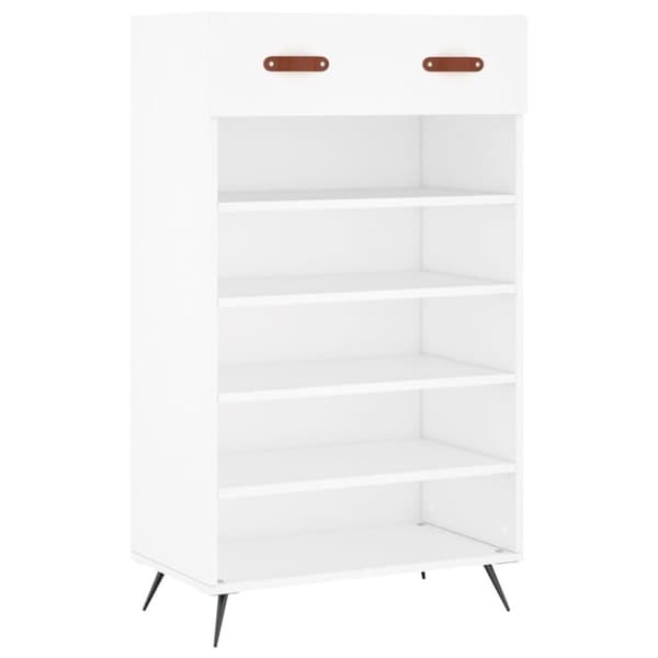 vidaXL Skohylle hvit 60x35x105 cm konstruert tre