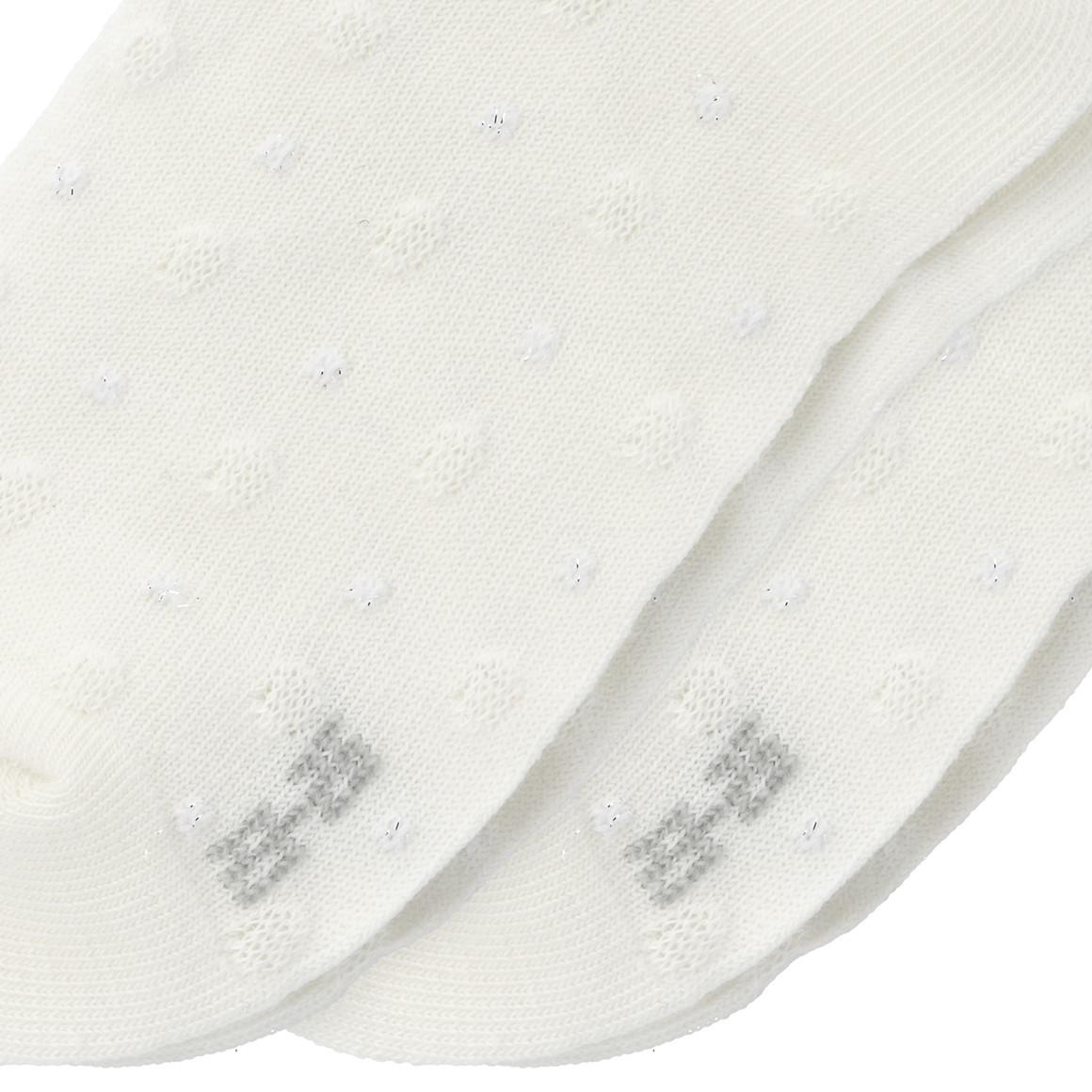 Topolino 2 Paar Mädchen Sneaker-Socken mit Effektgarn weiss