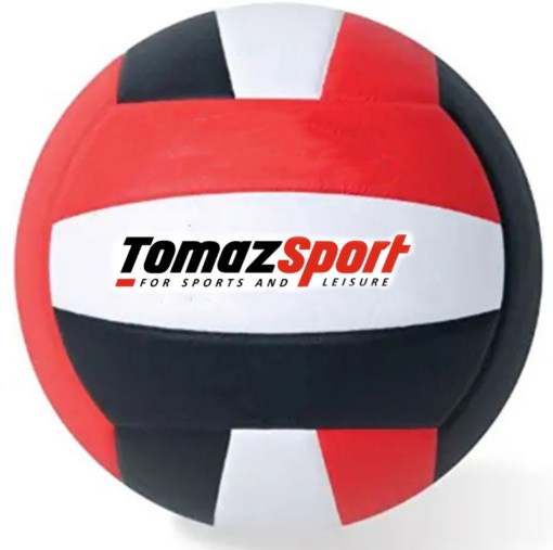 Tinklinio Kamuolys Tomaz Sport, Black and Red 18 panelių