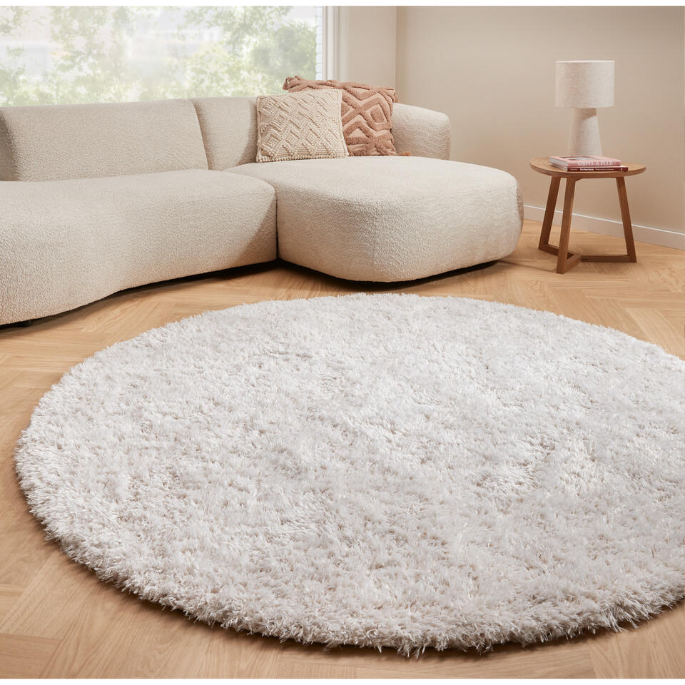 Vloerkleed Cailou Wit ø 180 cm