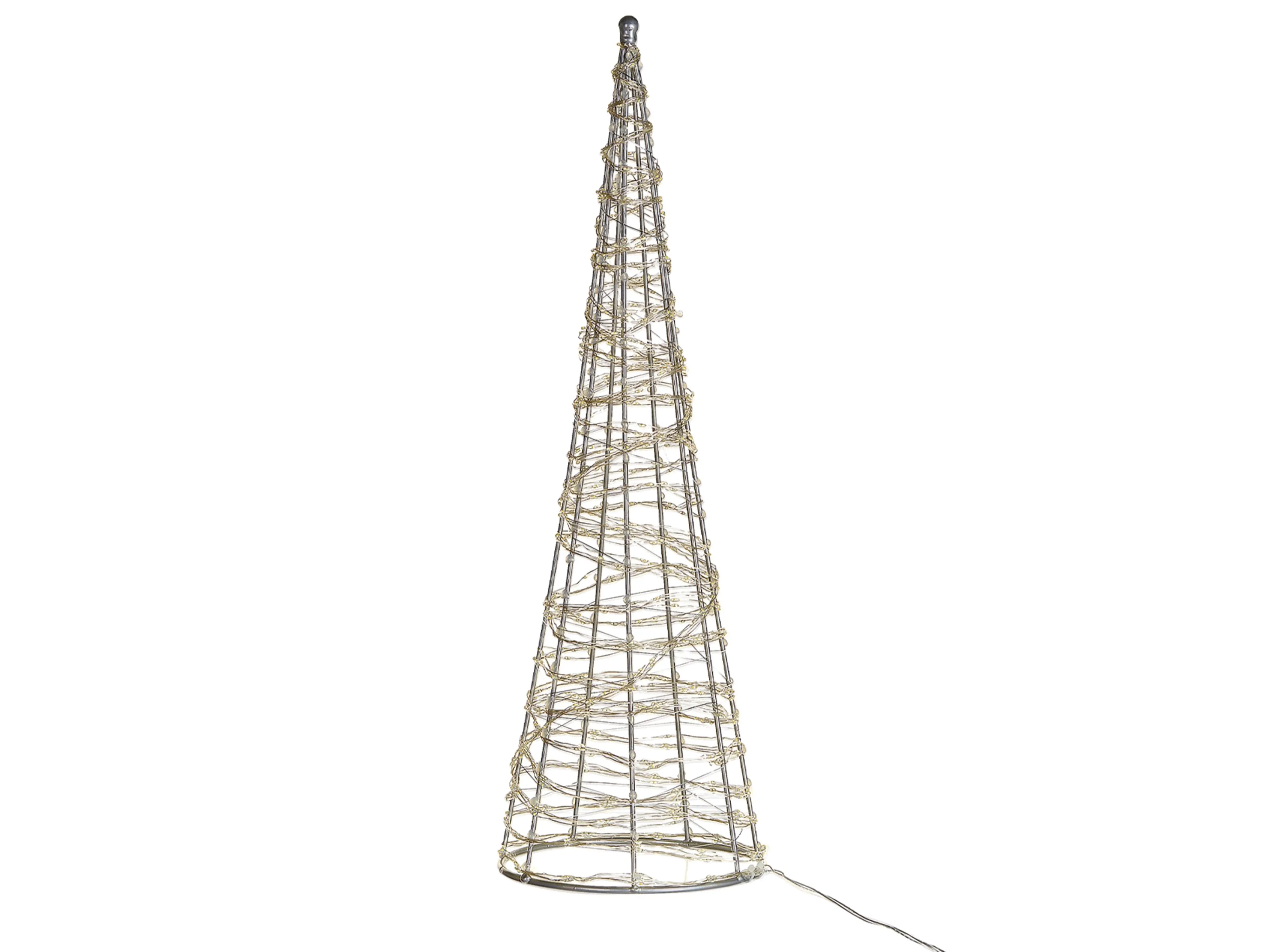 Buitendecoratie LED KOTALA Kerstboom 57 cm Zilver