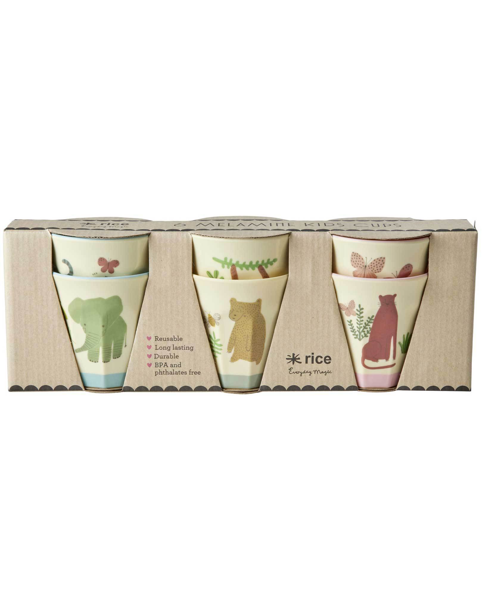 Melamin-Trinkbecher SWEET JUNGLE (160ml) 6er-Set