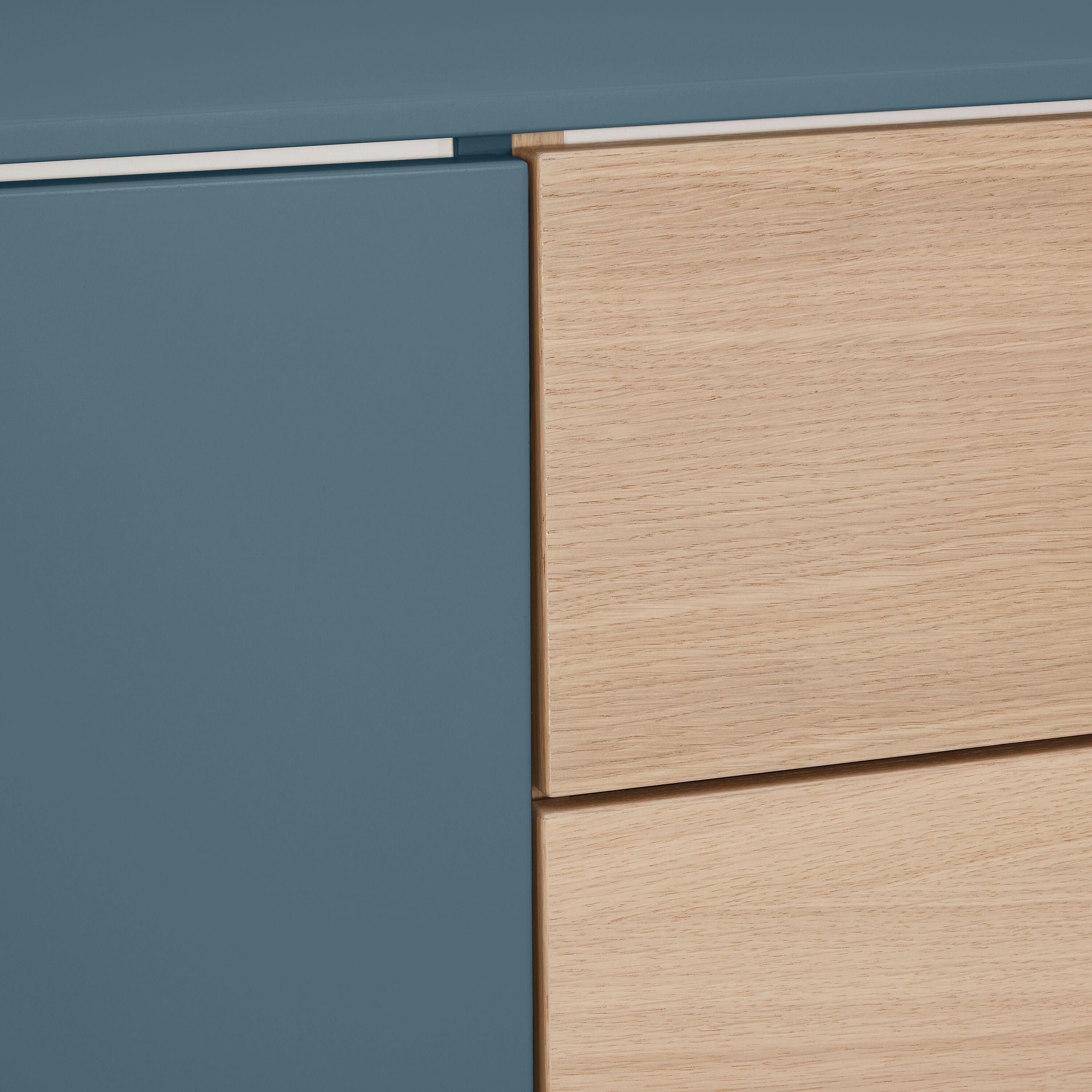 TILL Sideboard - Dunkelblau / B: 168.0 cm x T: 41.0 cm x H: 77.0 cm