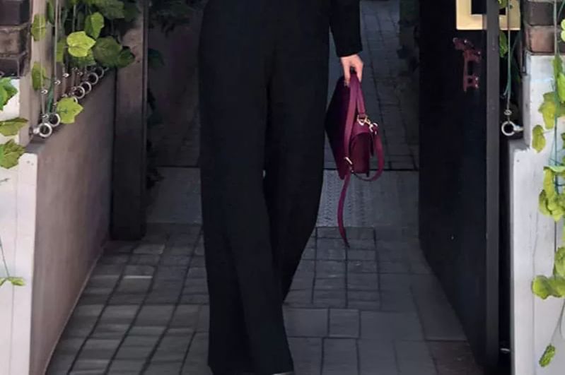 Aurora - Jumpsuit met lange mouwen, reverskraag en effen kleur