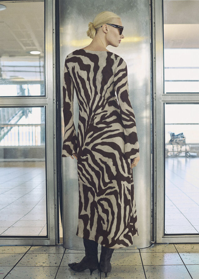 MANGO DRESS. -- ALEGRA Brown
