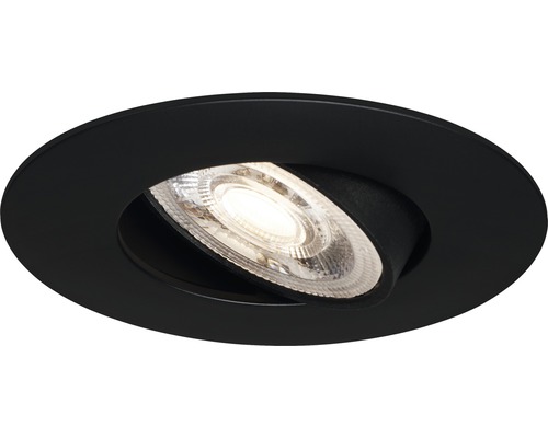 LED inbouwspots set, dimbaar, IP23, 3-delig, 3x5W, 3x460 lm, 3000 K, draaibaar, zwart, Ø 9/6,8 cm, 230V