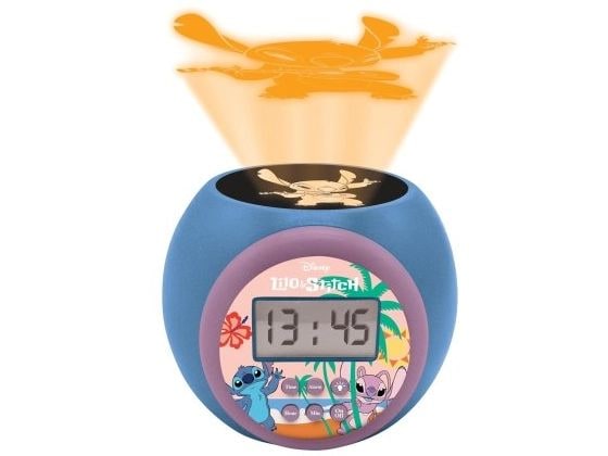 Lexibook Projektor-Wecker Stitch Rundlicher Disney Stitch Wecker mit LCD-Anzeige