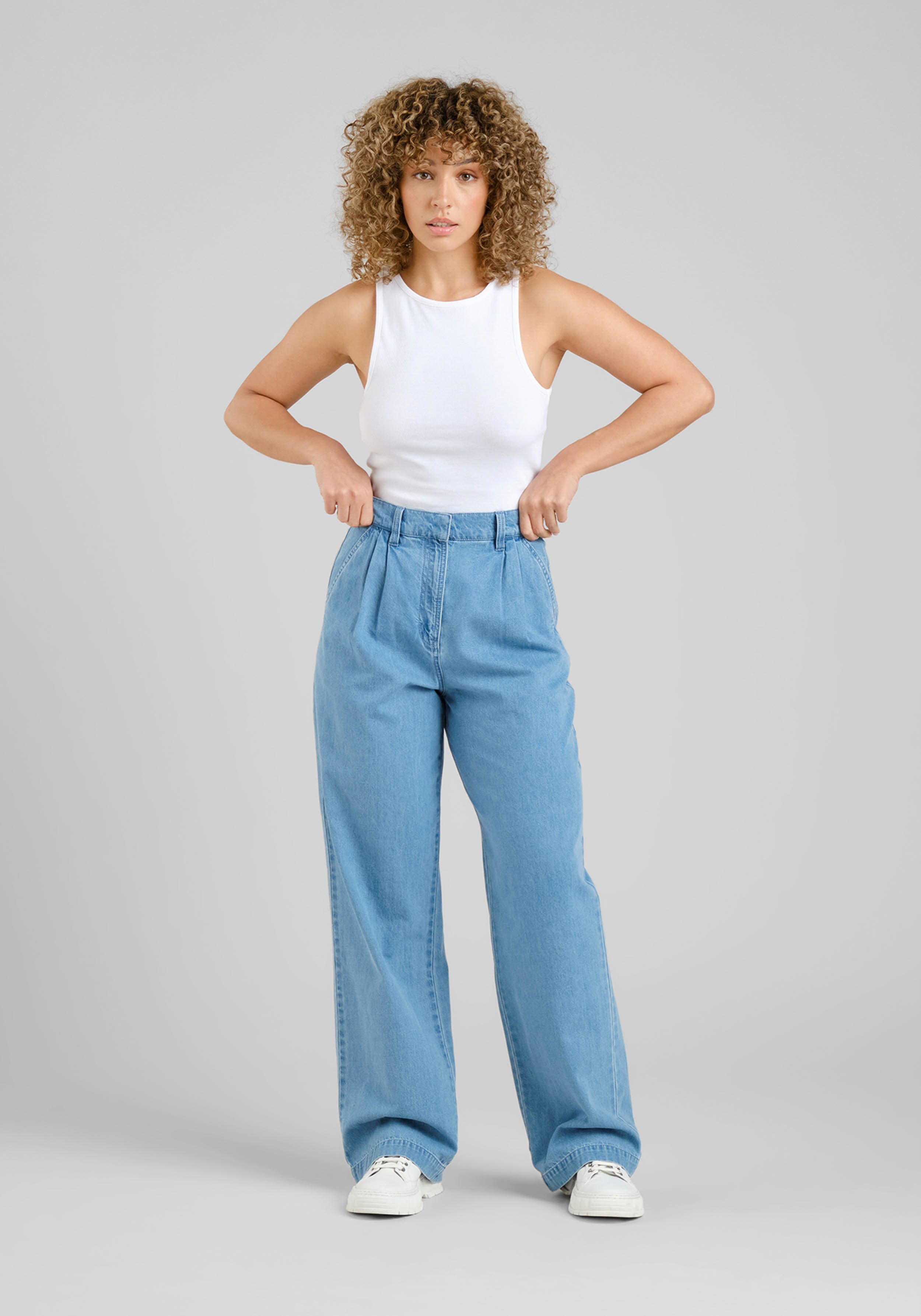 Dedicated Stoffhose Vickleby Denim Light Blue