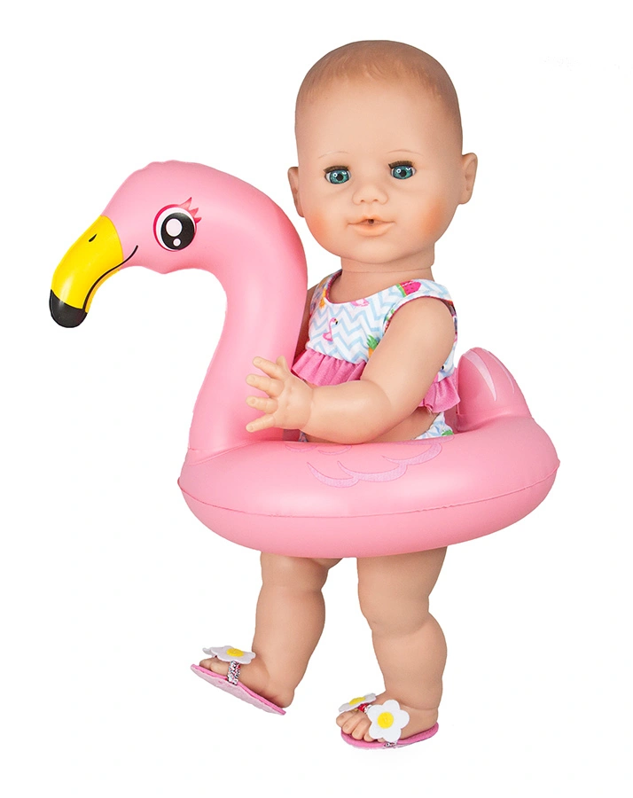Puppenkleidung FLAMINGO-SCHWIMMSET “ELLA“ (35-45cm) in bunt