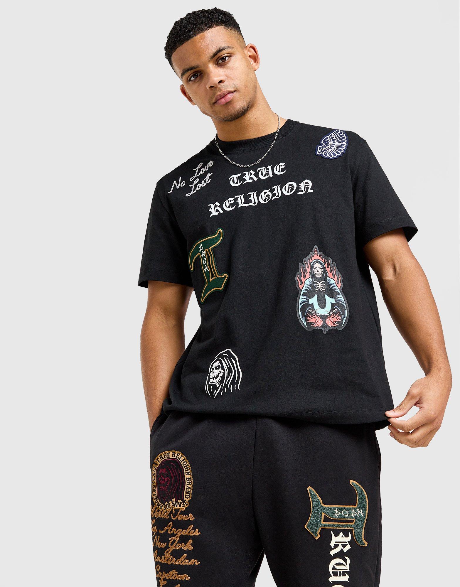 True Religion T-shirt Patch Homme