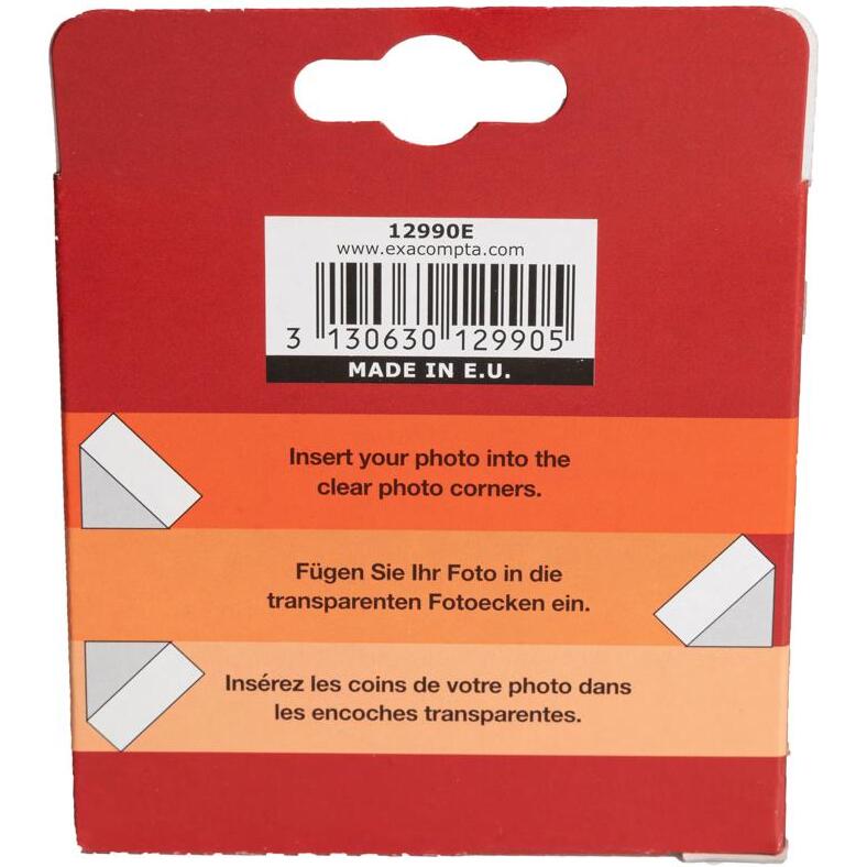 Etuis de 600 coins photos autocollants - Cristal