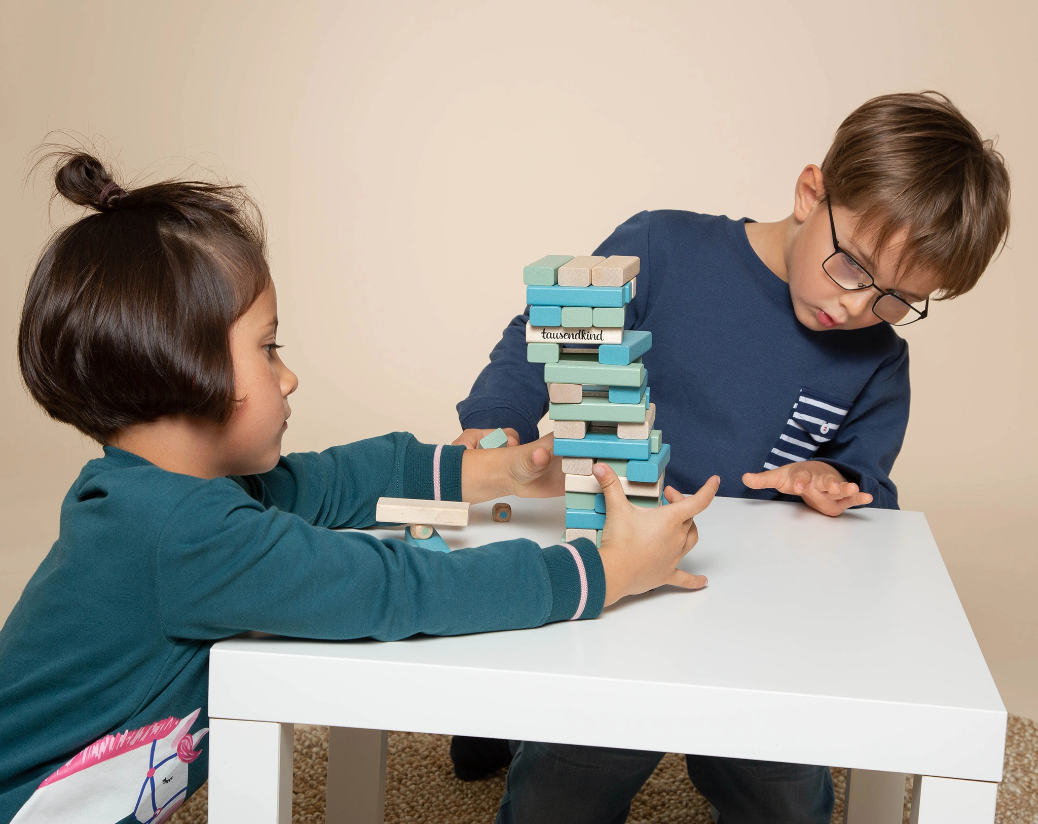 Geschicklichkeitsspiel WACKELTURM aus Holz