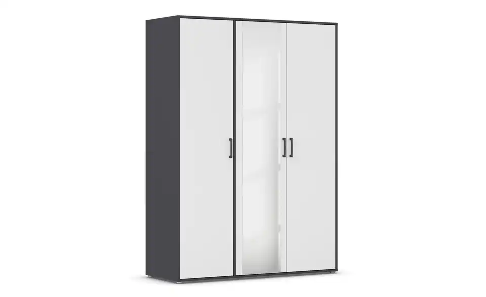 Drehtürenschrank Absetzung: Grau 140 cm 3 Stück