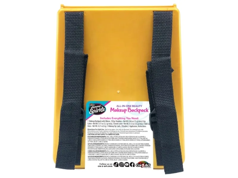 SHIMMER N SPARKLE COSMETIC BACKPACK GOLD