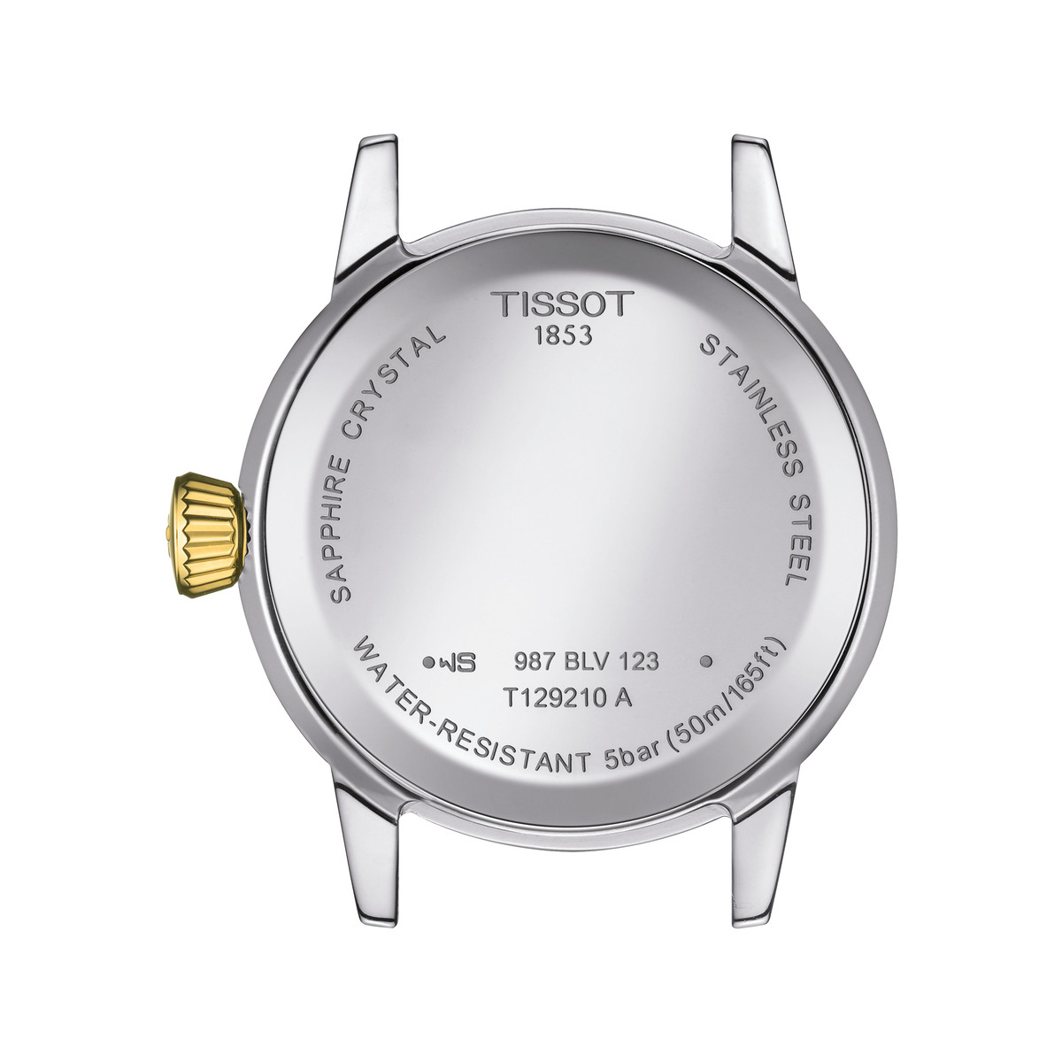 Montre TISSOT T-classic femme bracelet acier inoxydable bicolore jaune