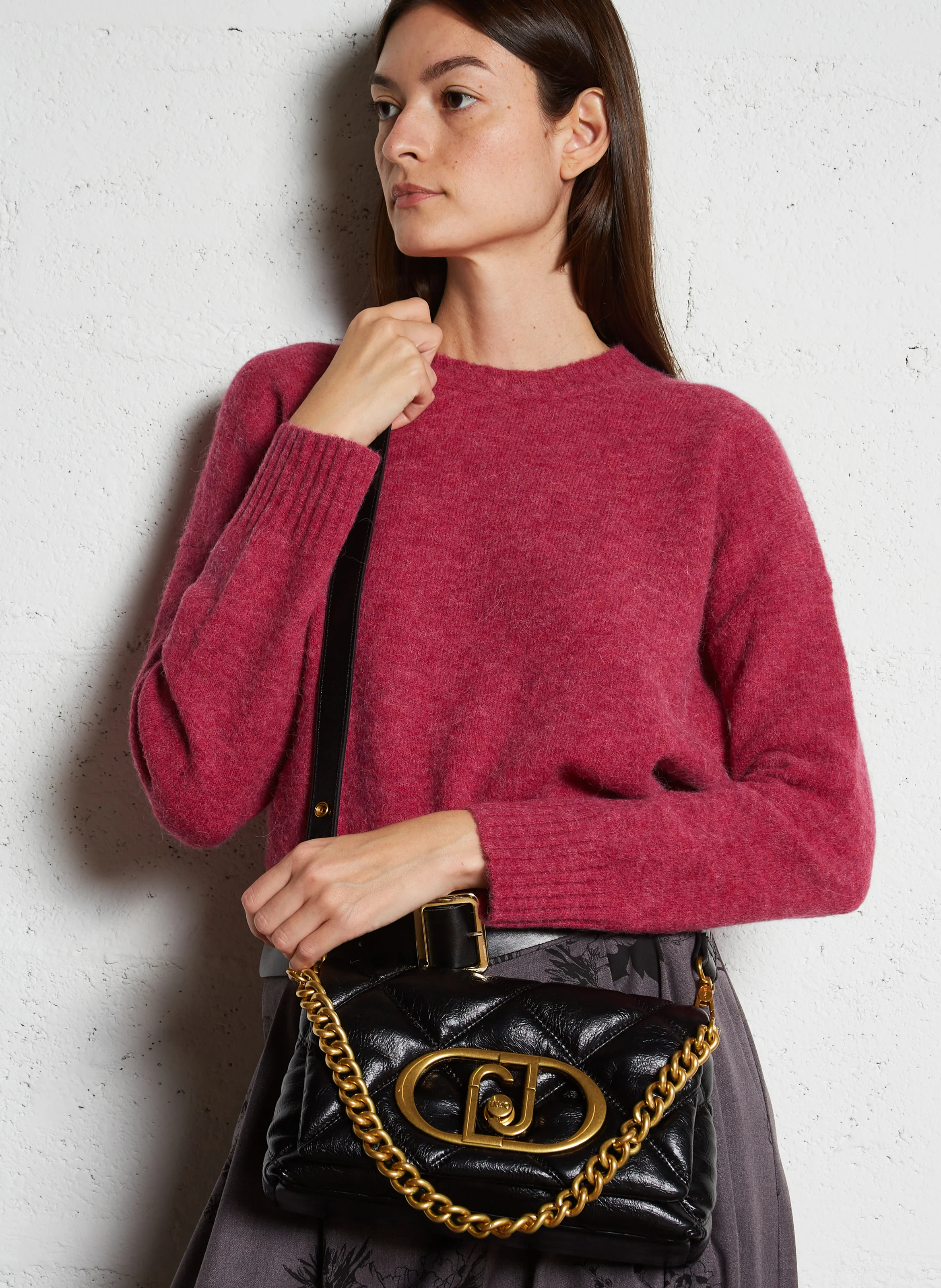Sac porté épaule matelassé| Noir