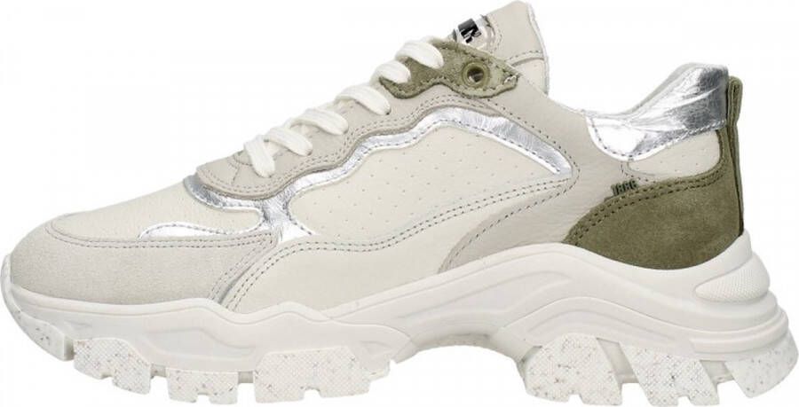 Bronx Tayke-Over Veterschoenen Laag gebroken wit