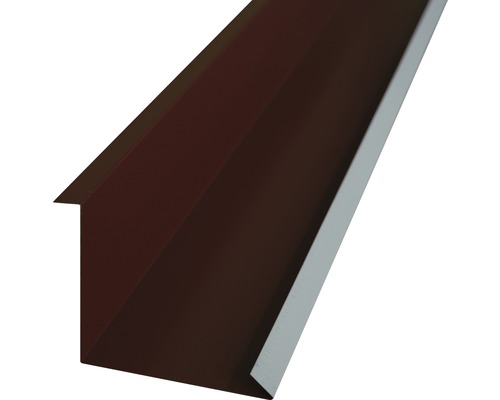 PRECIT wandaansluitplaat voor metalen tegels, chocoladebruin RAL 8017, 1000 mm x 100 mm x 115 mm