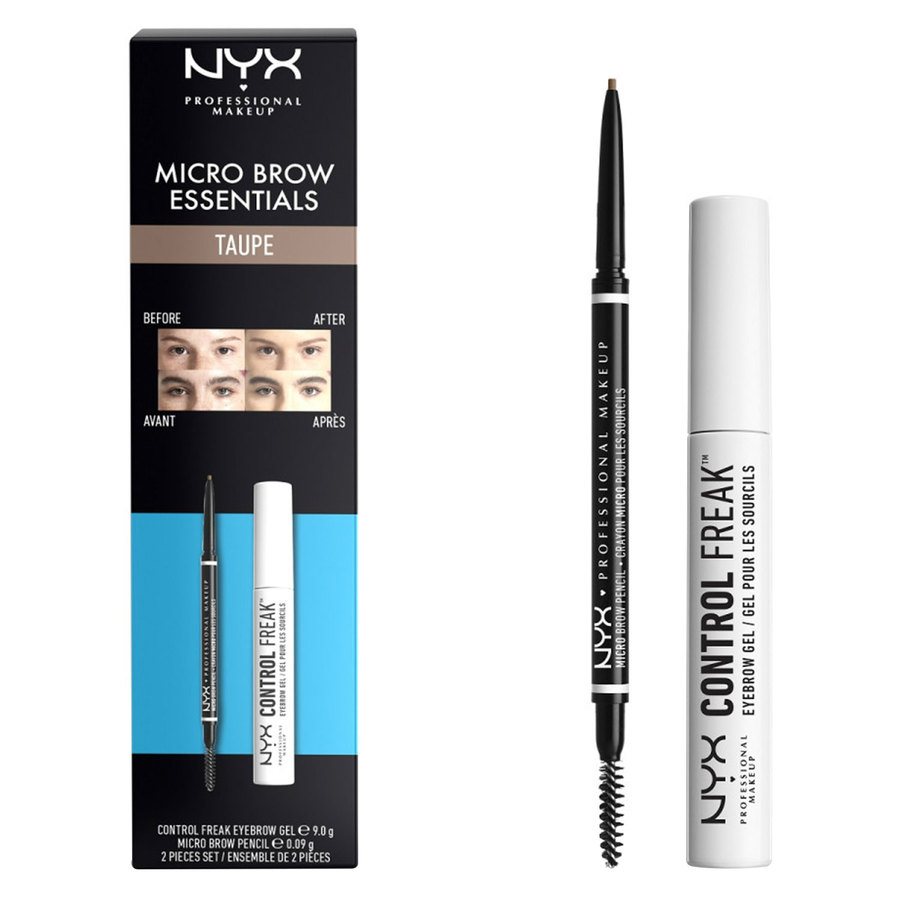 NYX Professional Makeup Micro Brow Essentials Taupe 2pcs