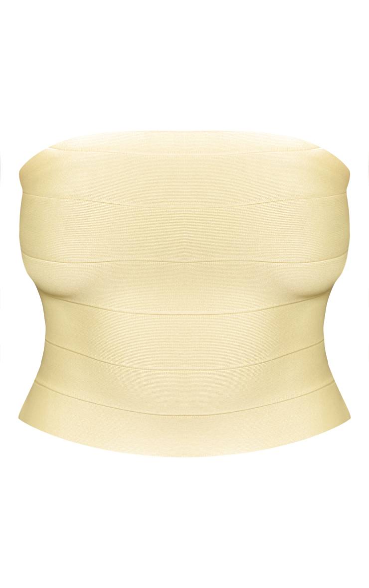 Jaune Top Bandeau Bandage Sculptant