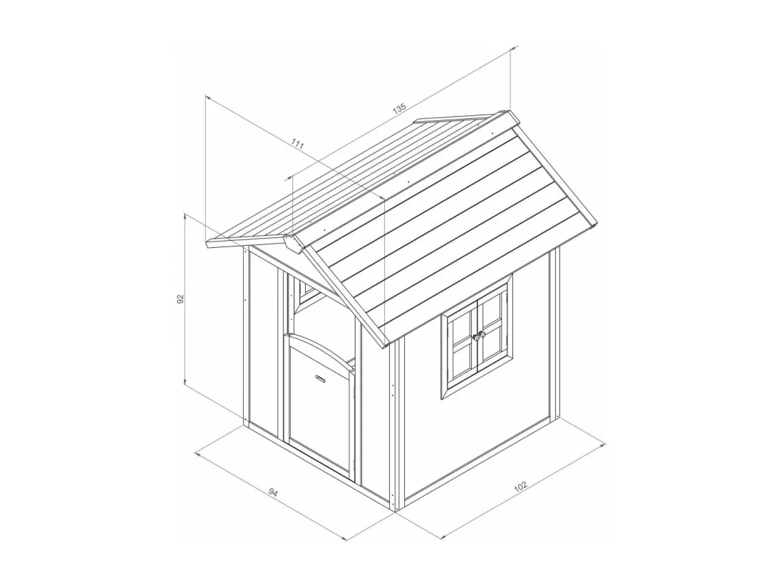 Cabane enfant en bois à peindre Noa