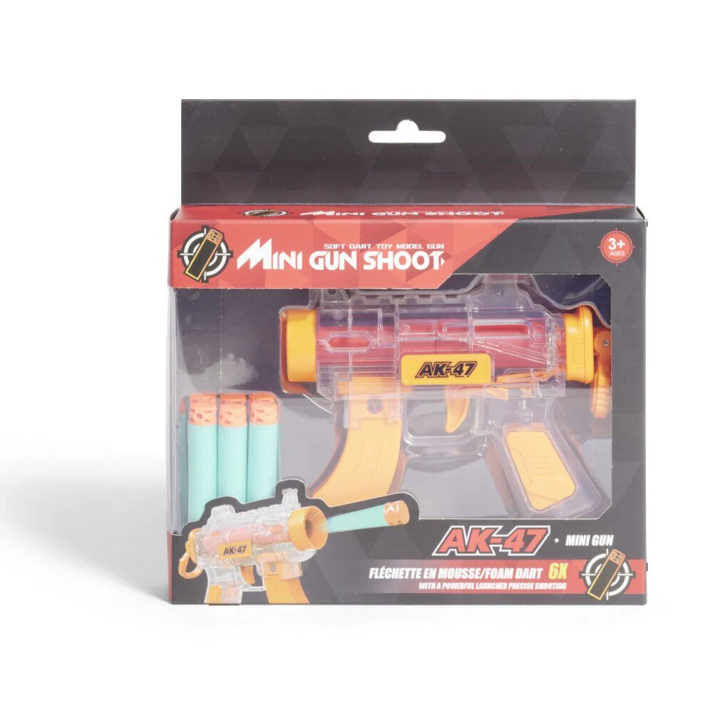 Pistolet miniature avec 6 fléchettes