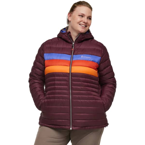 Doudoune ski COTOPAXI FUEGO DOWN HOODED JKT W WINE STRIPES
