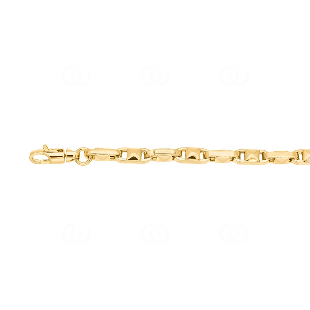 4.4mm Fantasiearmband 750/18 K Gelbgold halbmassiv