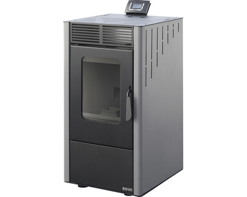 Rowi Comodo pelletkachel, staal antraciet, 6 kW, inclusief afstandsbediening