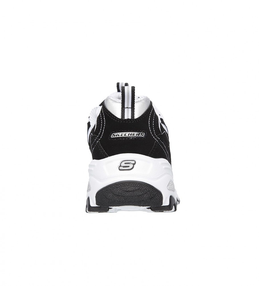 Tênis de couro Skechers D'Lites Biggest Fan, preto