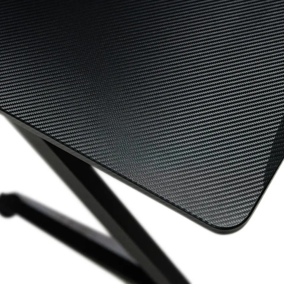 Gaming bureau, Gamer Computer Tafel met driehoekig gevormde Z Frame, zwart