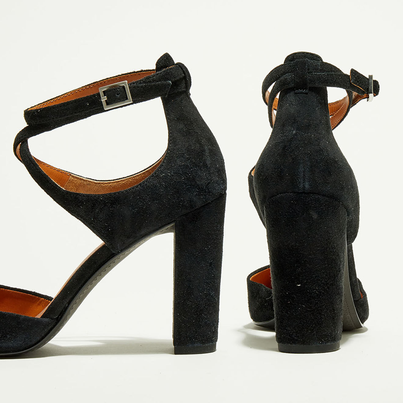 What For Babies en Velours de Cuir Elvis noires - Talon 9.5 cm