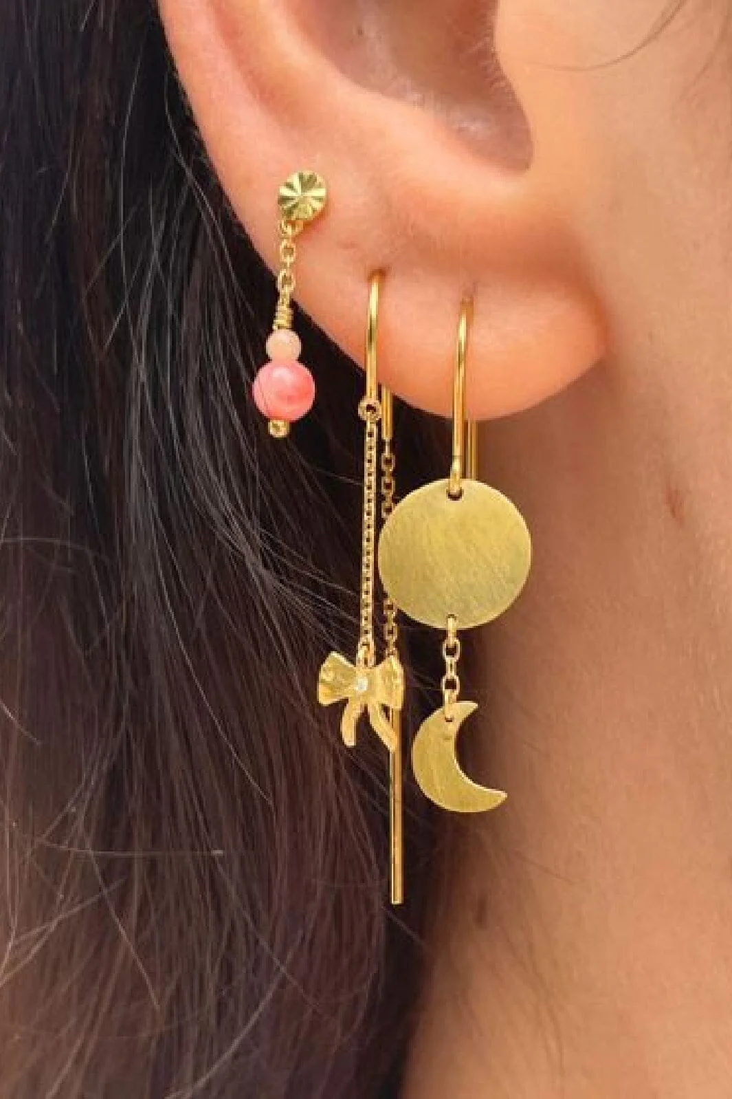 Stine A Sun And Moon Earring