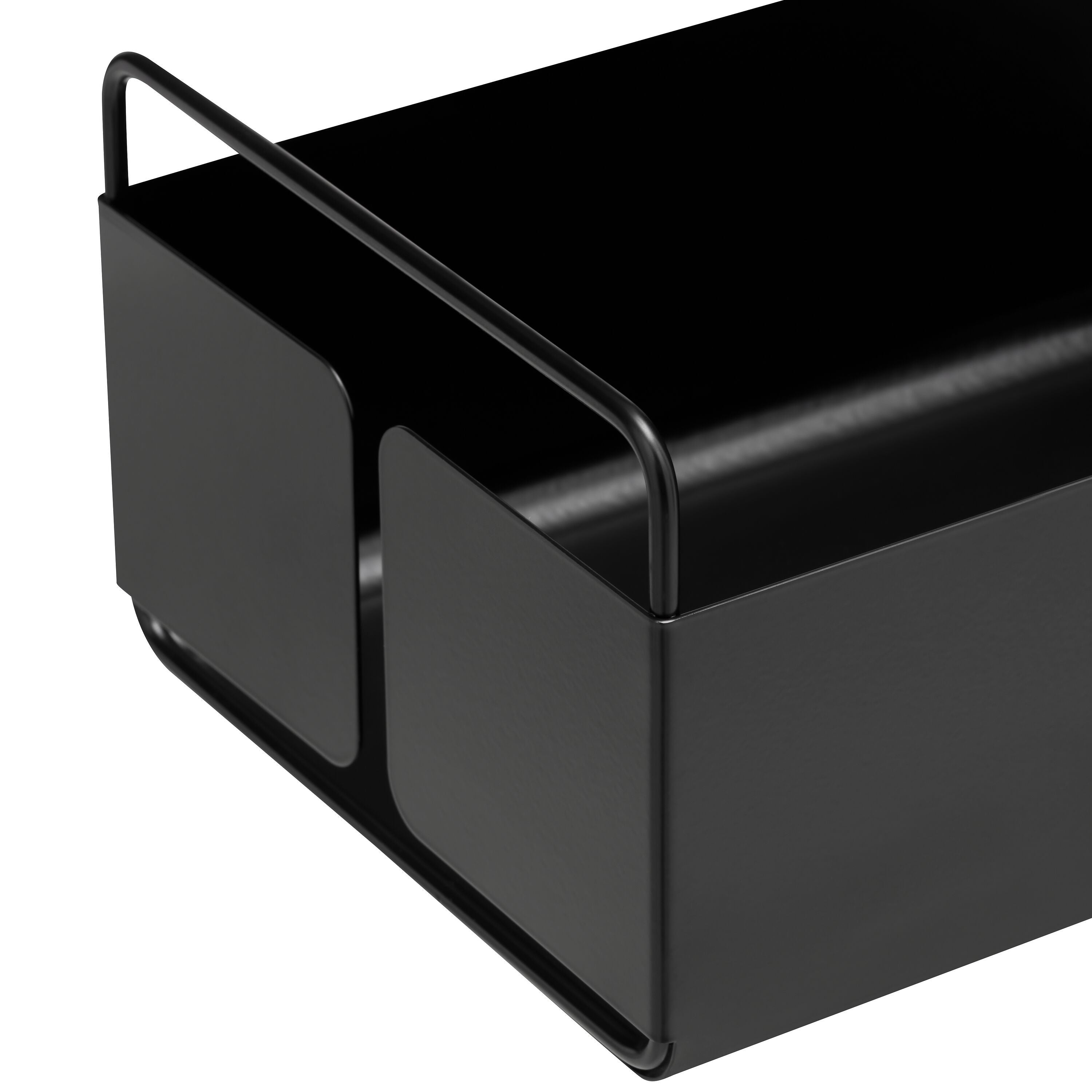 NIKLAS Metallkorb - Schwarz / B: 18.0 cm x T: 29.5 cm x H: 12.8 cm