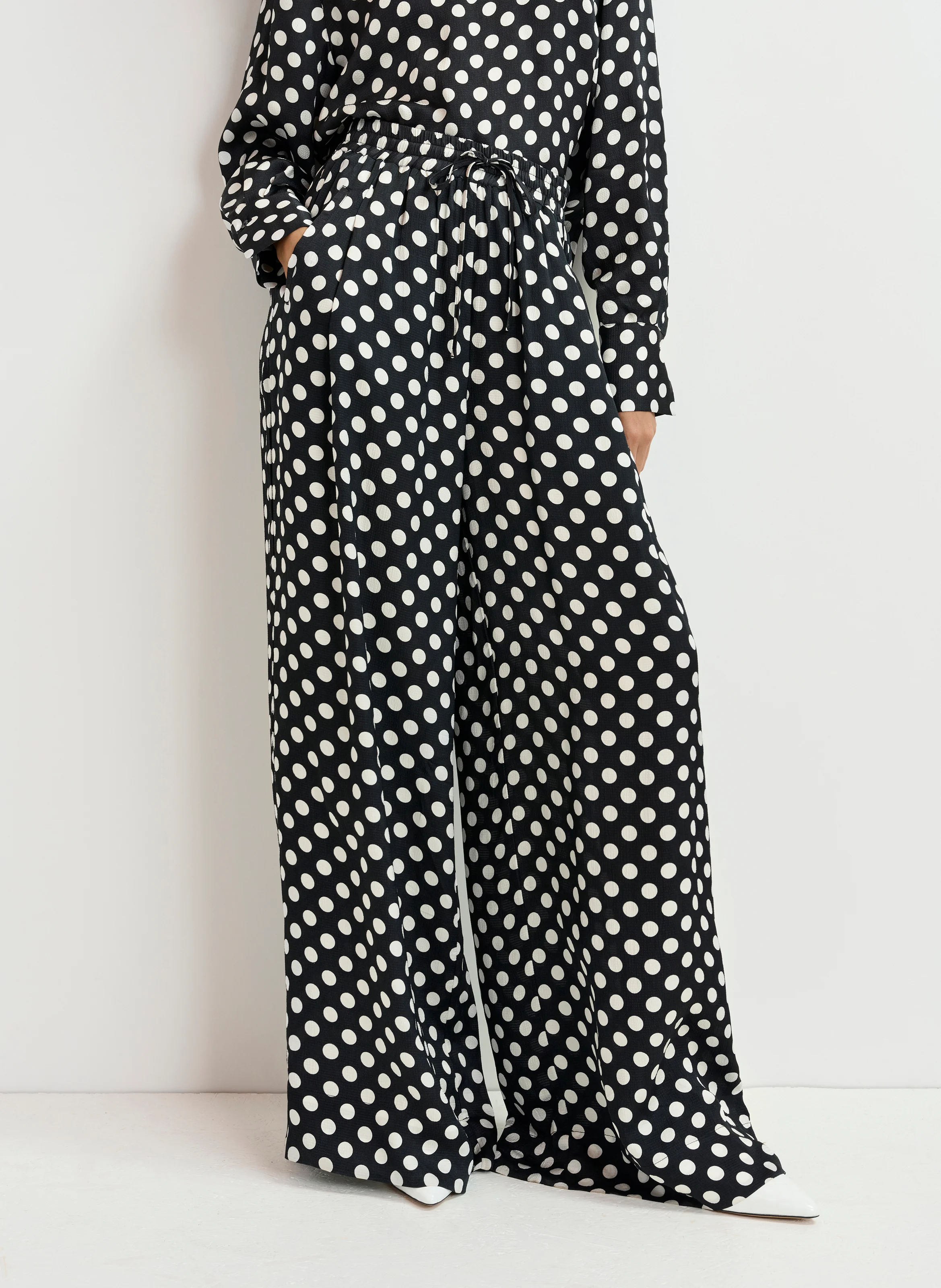 GONSTELLATION - Pantalon large imprimé | Noir