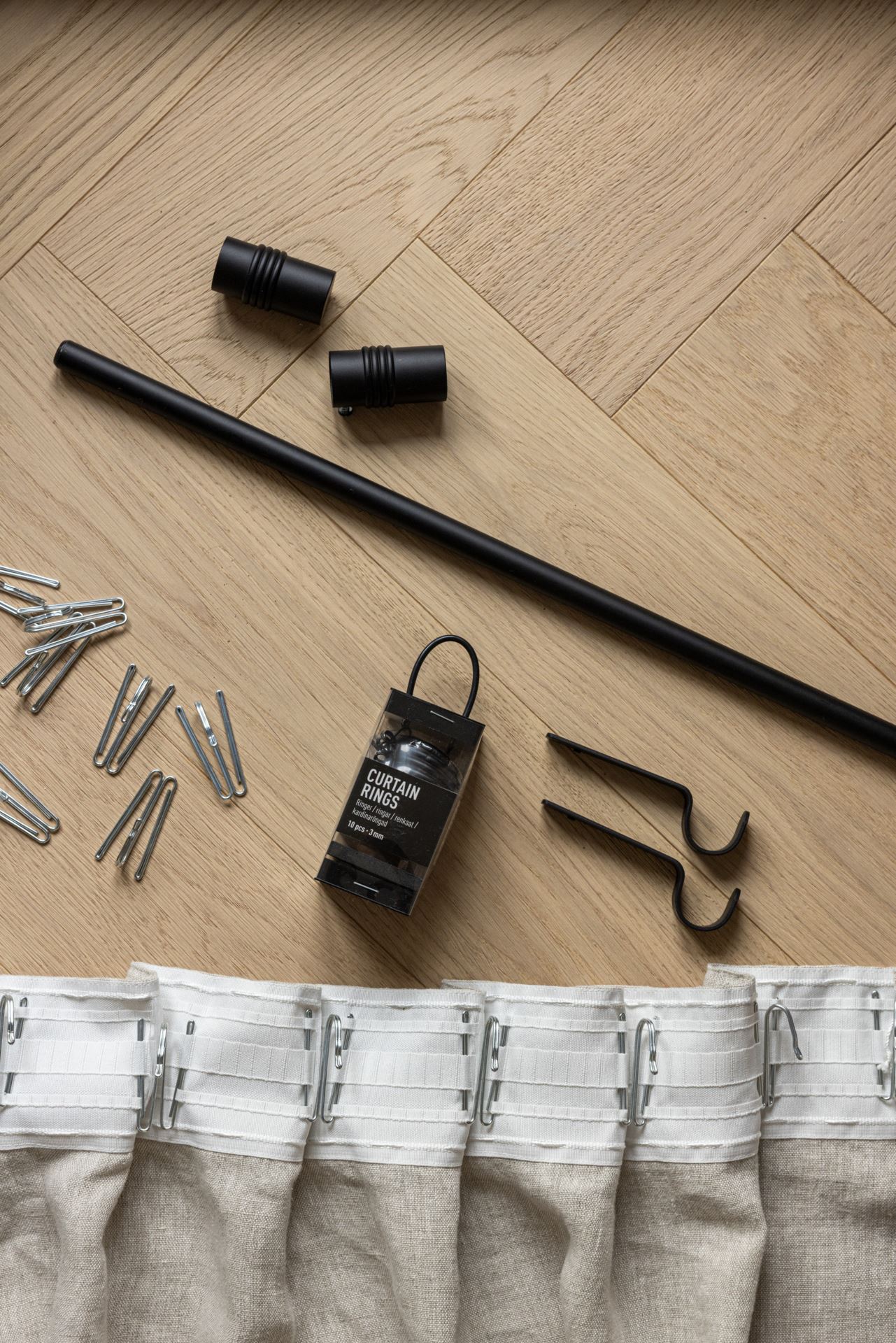 Endestykke 2pk svart - 16mm