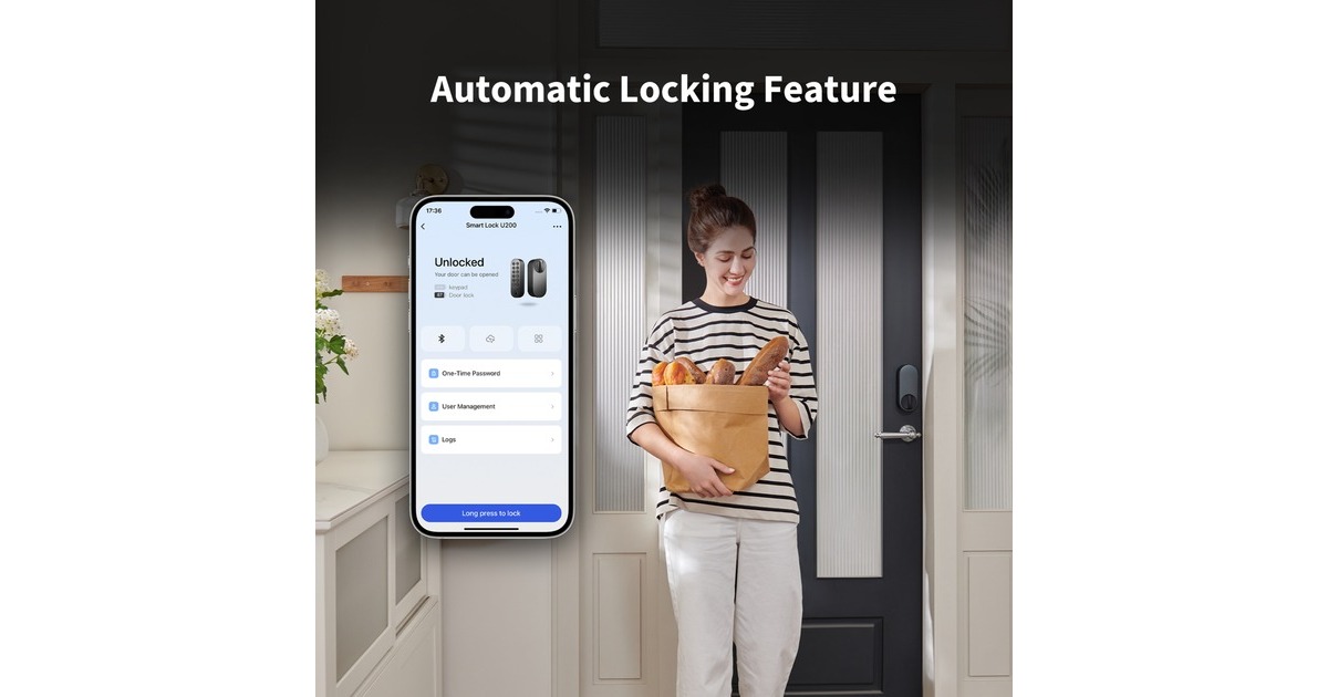 AqaraSmart Lock U200 Kit elektronisch deurslot  (Wit, Thread, Bluetooth 5.1, NFC)