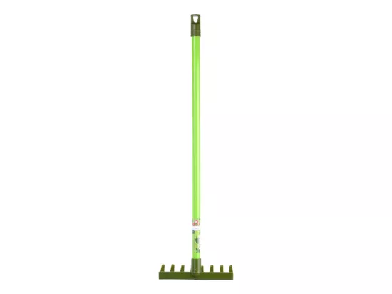 Râteau pour enfant en plastique - Vert - L 20 x H 70 cm