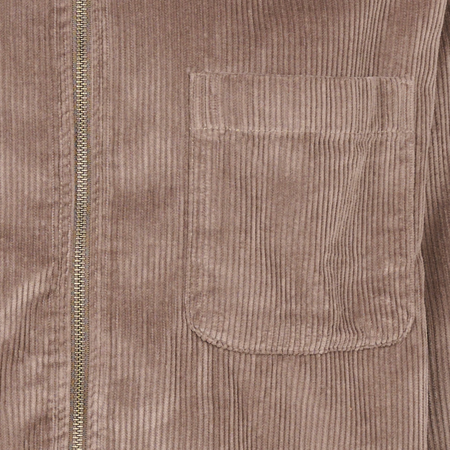 Surchemise zippée en velours côtelé | Marron