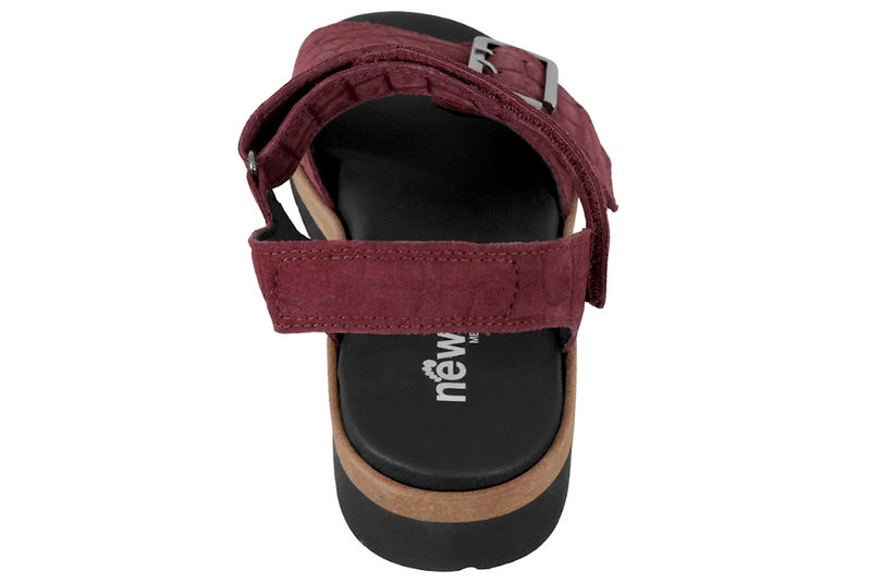 NEW FEET SANDAL I BORDEAUX PRÆGET RUSKIND