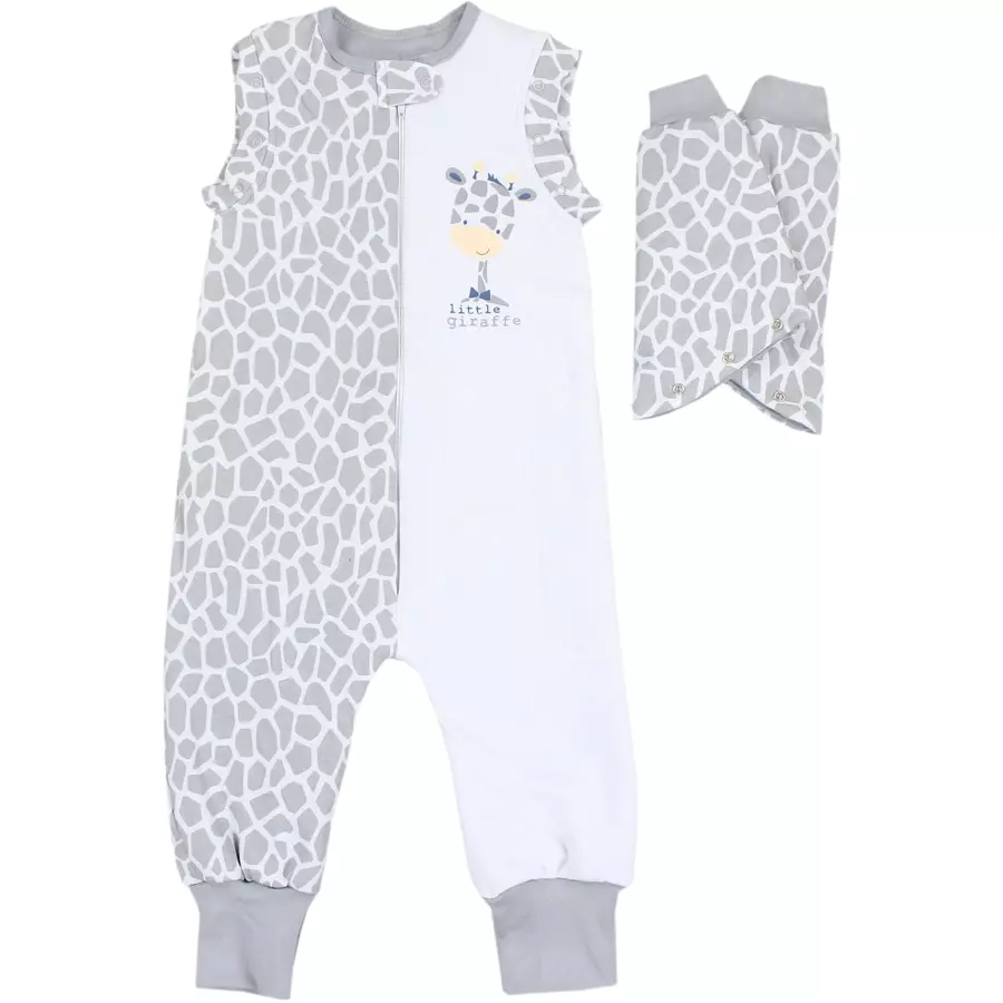 TupTam Baby Schlafsack mit Beinen und Ärmel Winter weißgrau